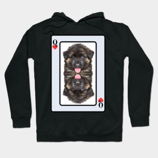 German Shepherd Queen Of Hearts Hoodie